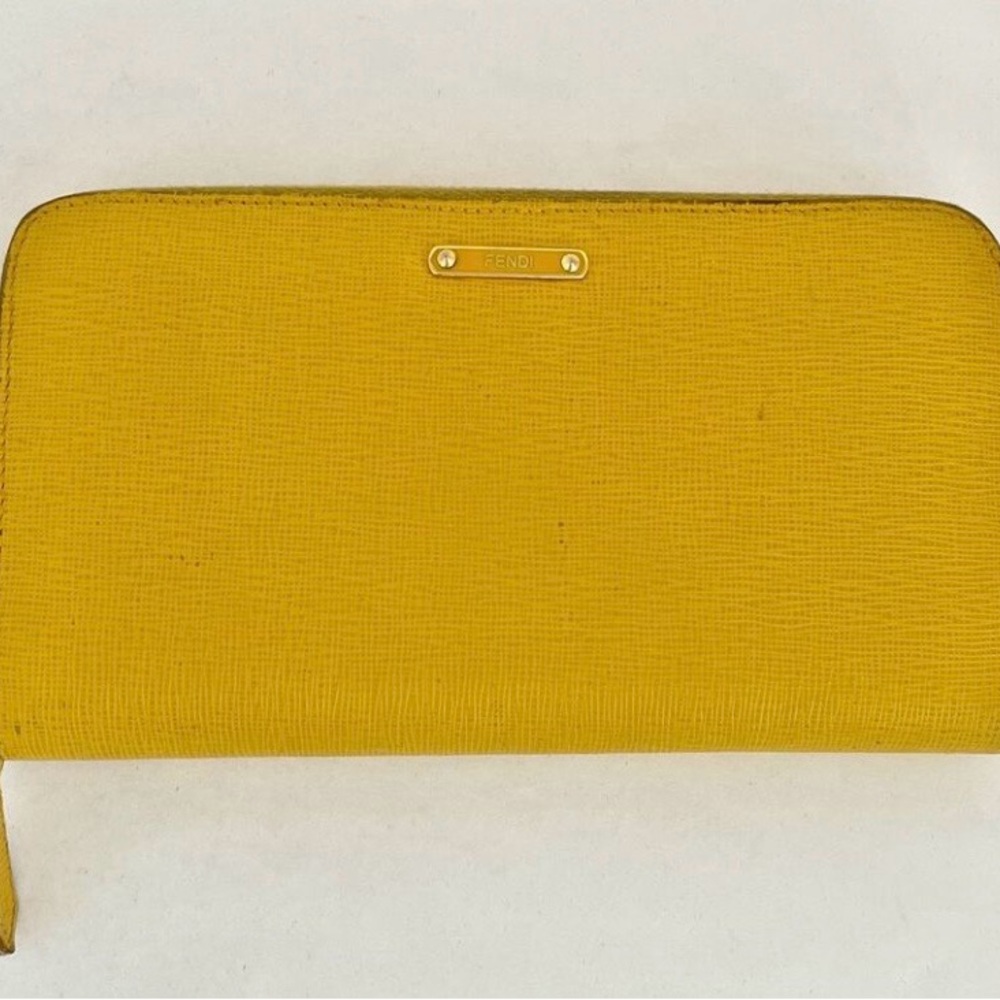 Fendi Mustard Yellow Zip Wallet - Picture 8 of 13